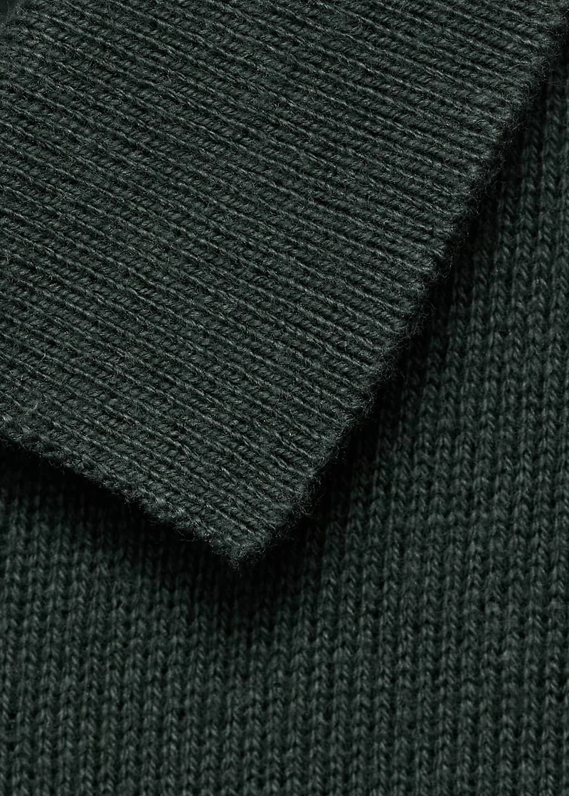 Knitted polo-neck sweater