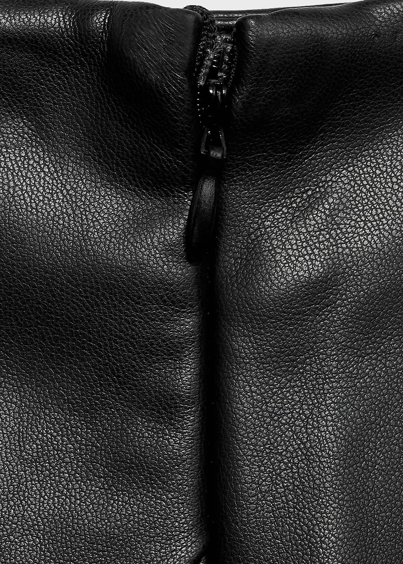Leather-effect culottes