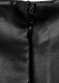 Leather-effect culottes