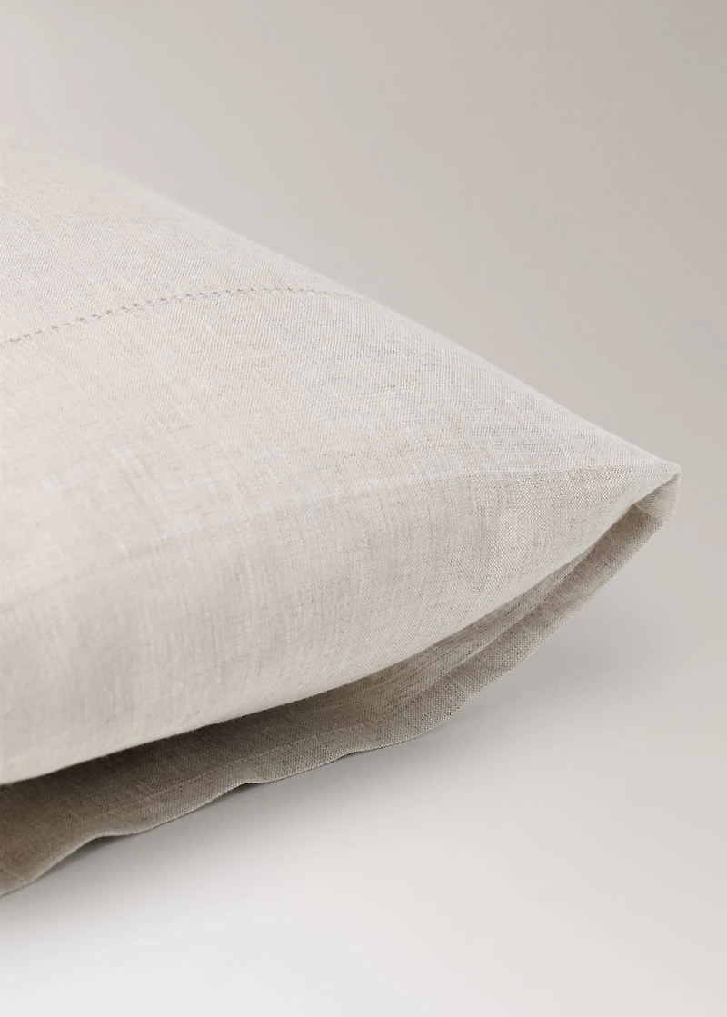 Washed linen pillowcase with hemstitch 30x50 cm