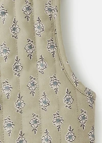 Floral-print vest