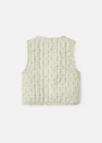 Floral-print vest