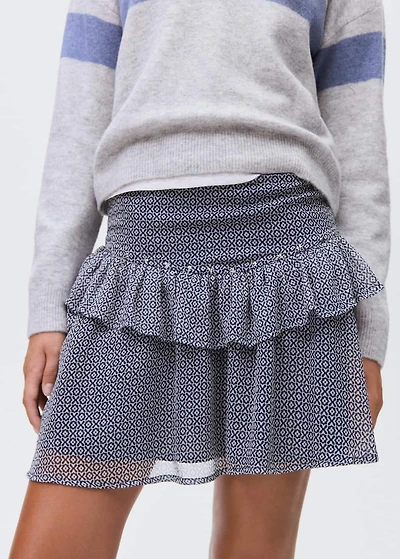 Ruffled skirt with rhinestones