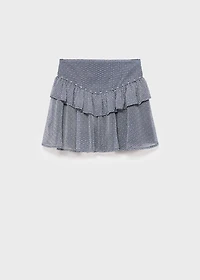 Ruffled skirt with rhinestones