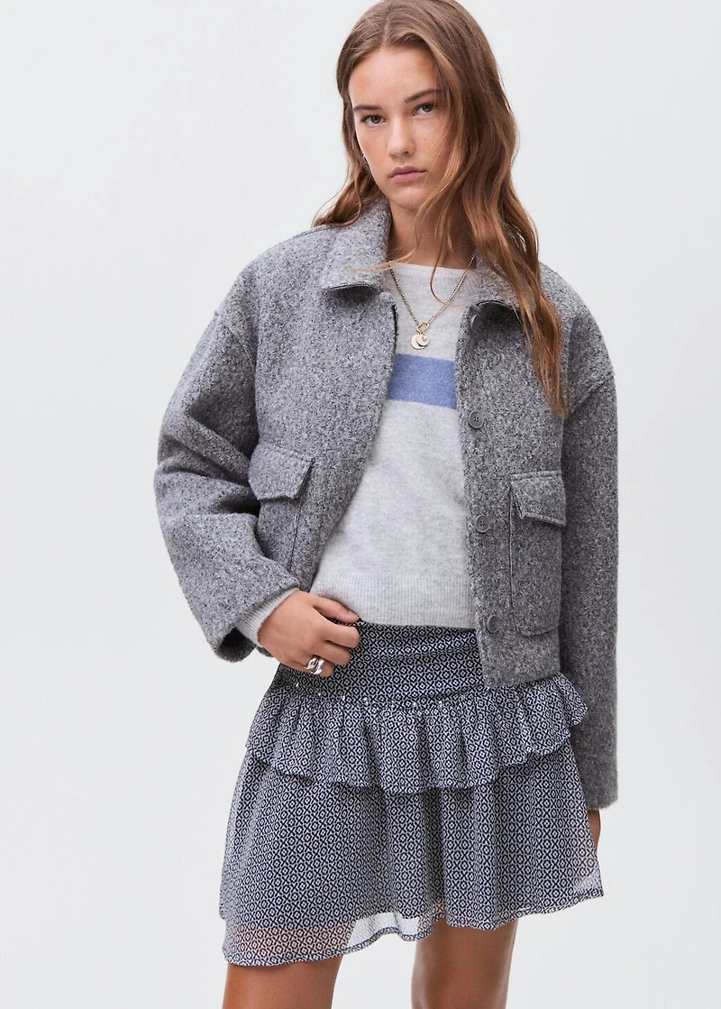 Ruffled skirt with rhinestones