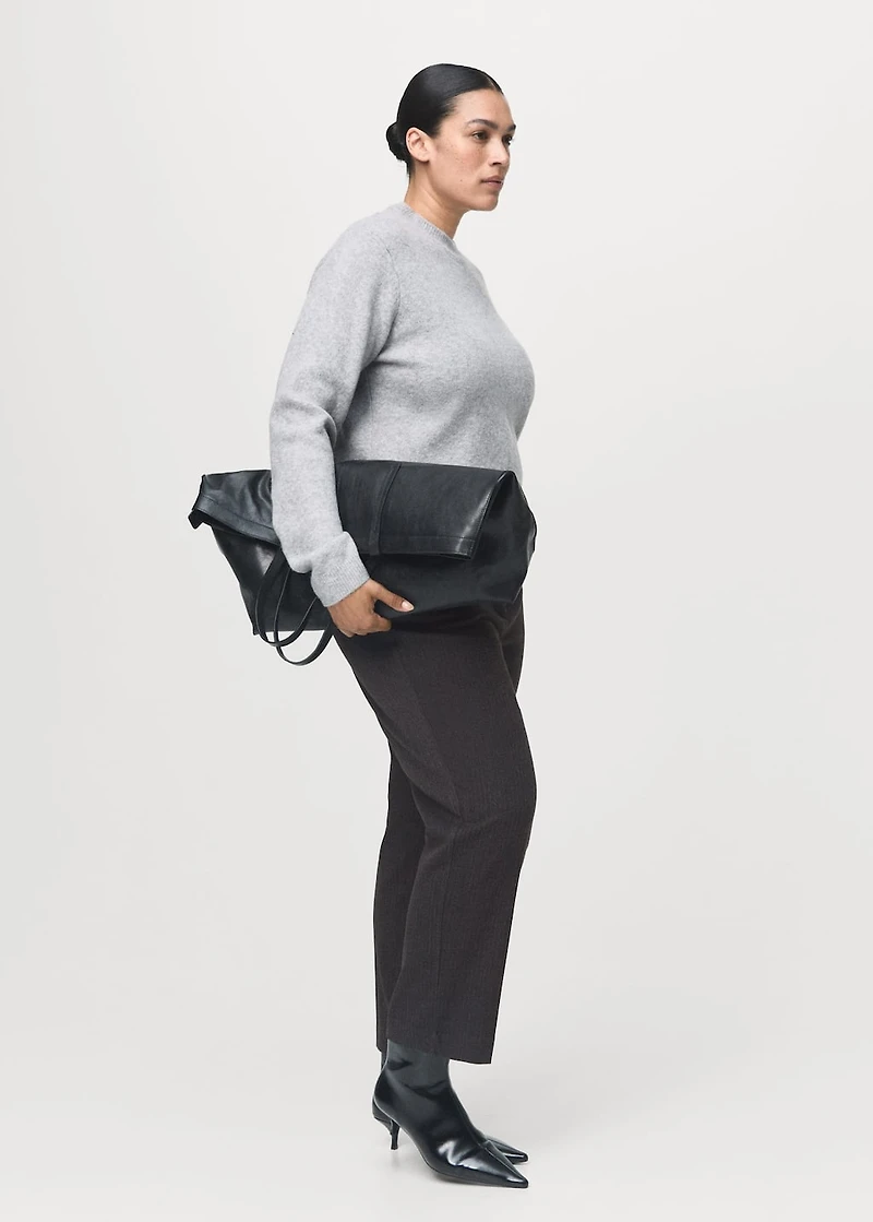 Cropped tailored pinstripe pants