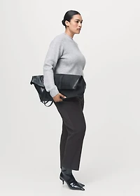Cropped tailored pinstripe pants