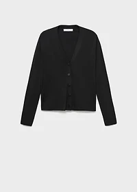 V-neck knitted cardigan