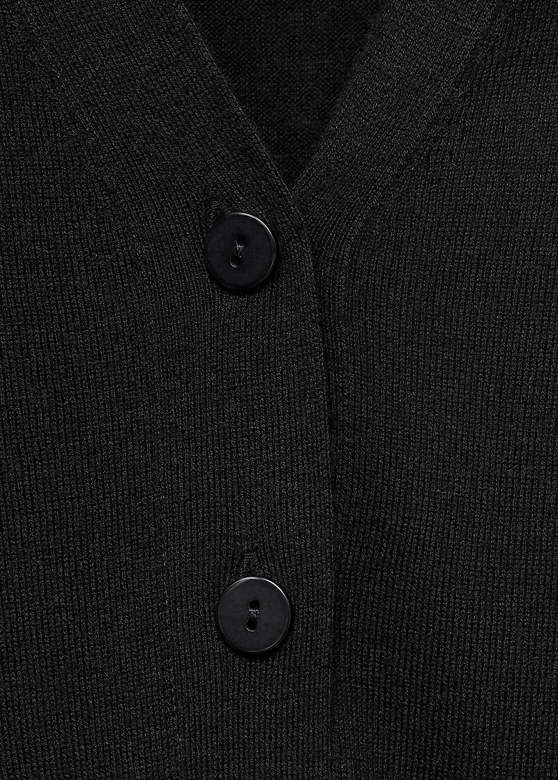 V-neck knitted cardigan