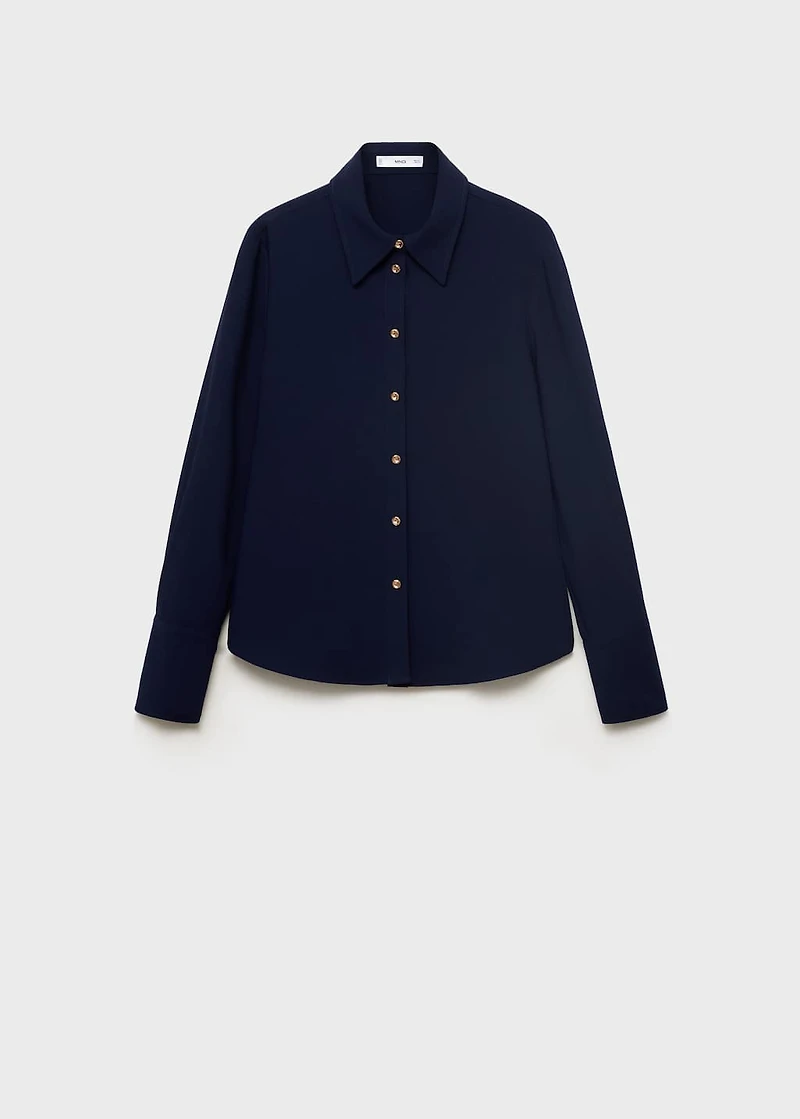 Shirt with jewel buttons