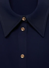 Shirt with jewel buttons