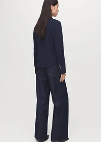 Shirt with jewel buttons