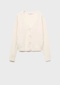 V-neck wool-blend cardigan
