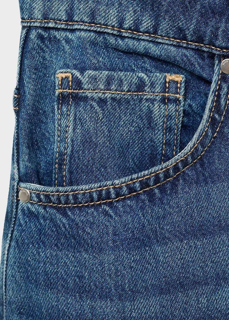 Midi denim skirt