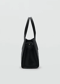 Medium bag with pebbled leather effect