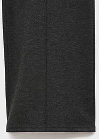 Straight-fit pants with elastic waist