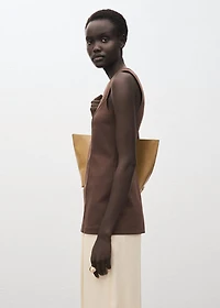 Sleeveless top with stitching detail