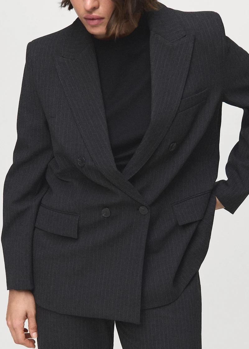 Pinstripe suit jacket