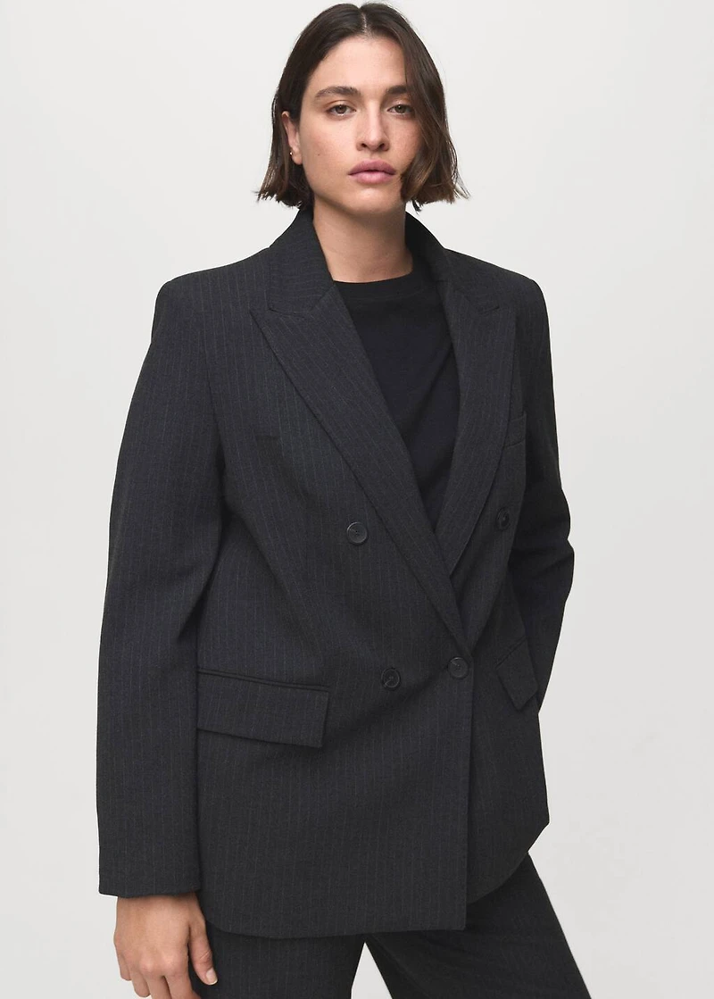 Pinstripe suit jacket