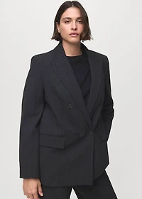 Pinstripe suit jacket
