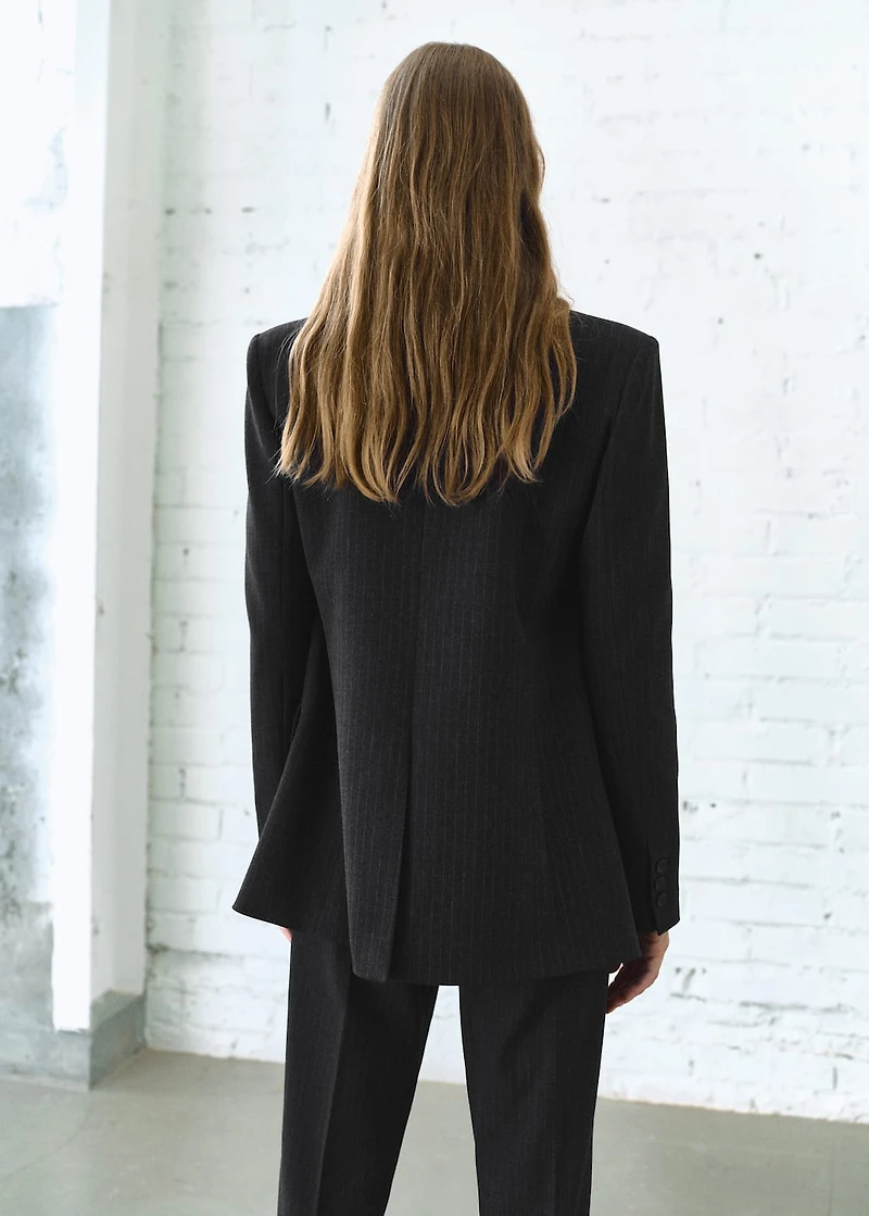 Pinstripe suit jacket