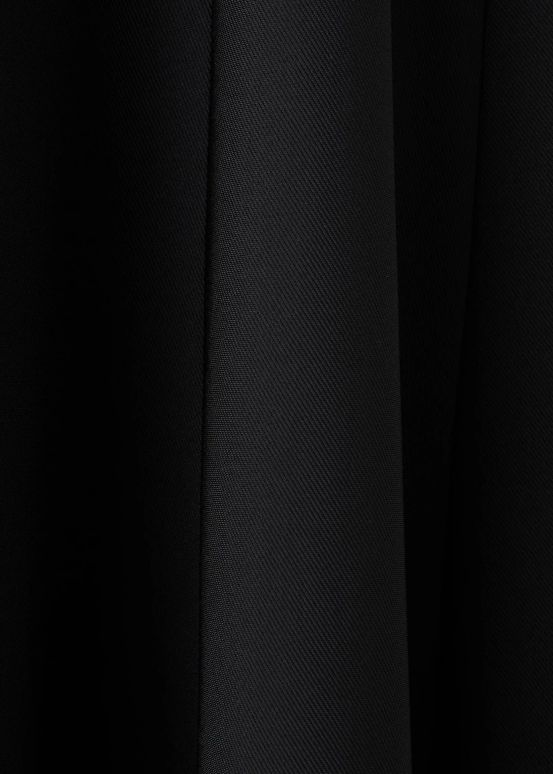 Halter-neck pleated dress