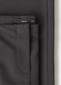 Seamless straight-leg suit pants