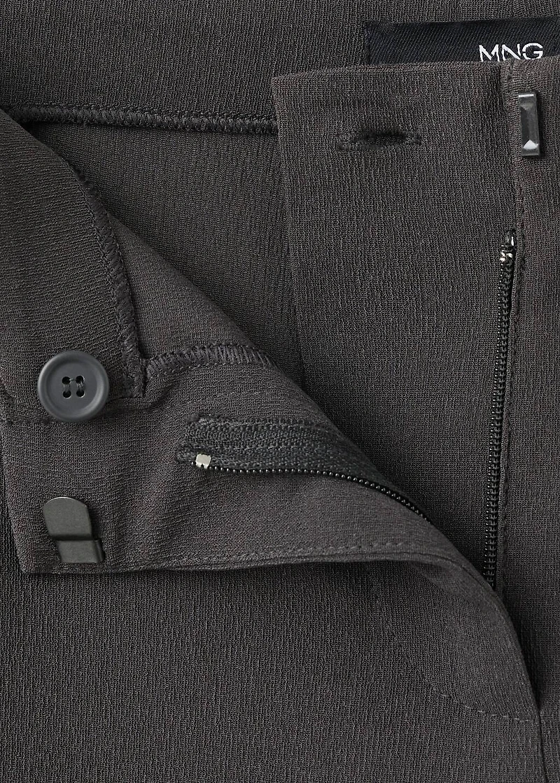 Seamless straight-leg suit pants