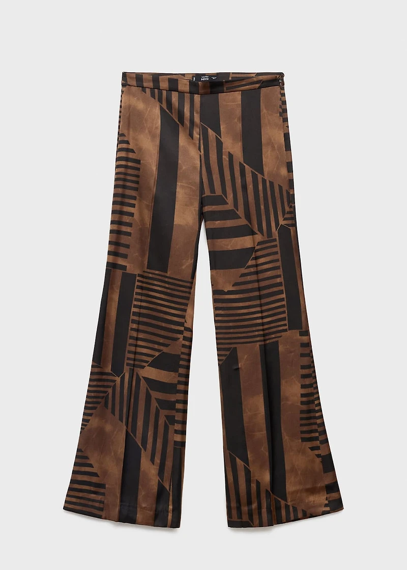 Satin striped trousers