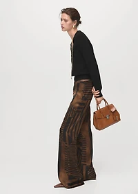 Satin striped trousers