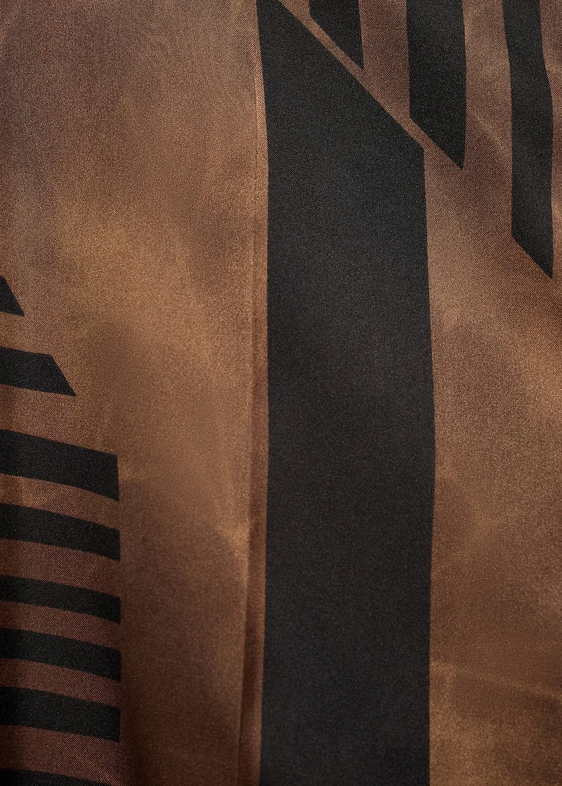Satin striped trousers