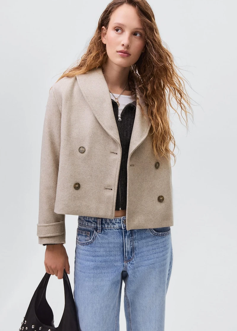 Wool fabric coat