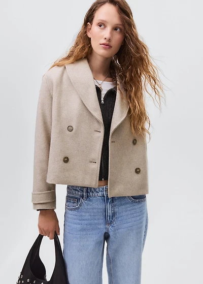 Wool fabric coat