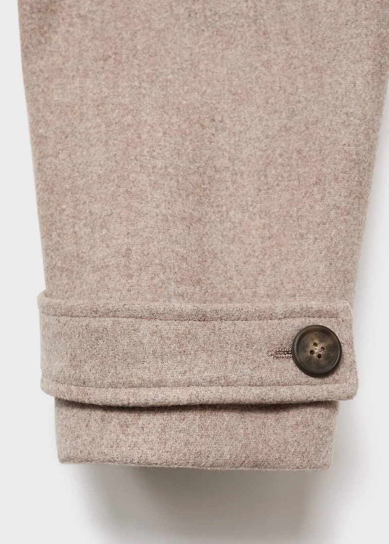 Wool fabric coat