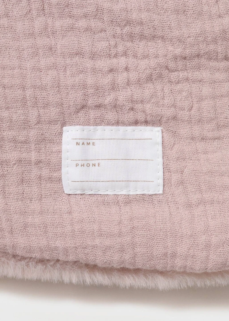 Hooded fur-effect coat