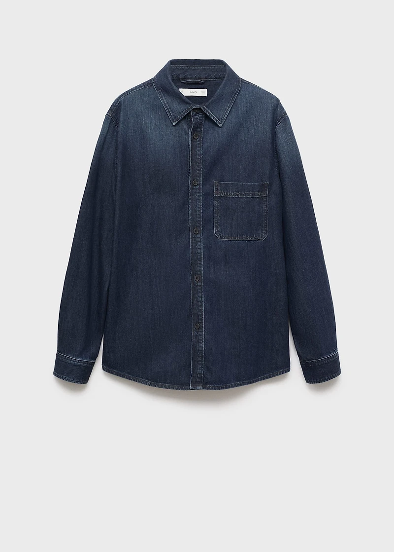 Pocket denim overshirt