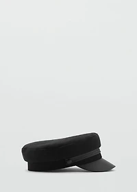 Wool-blend baker boy cap