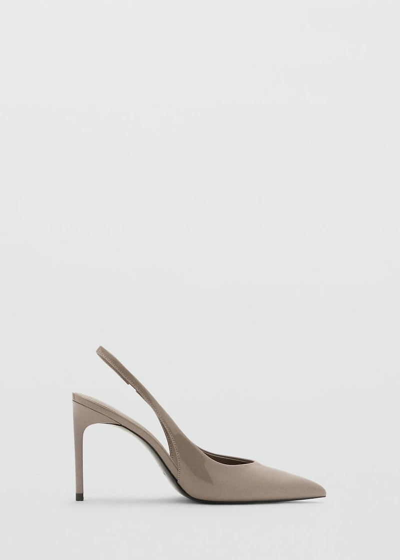 Patent heeled shoes