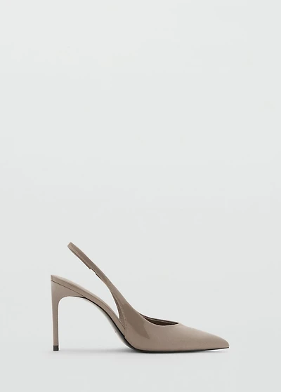 Patent heeled shoes