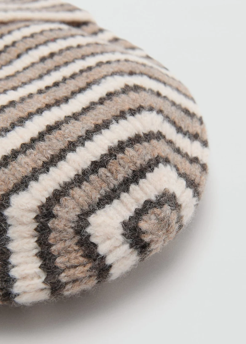 Striped knit hat