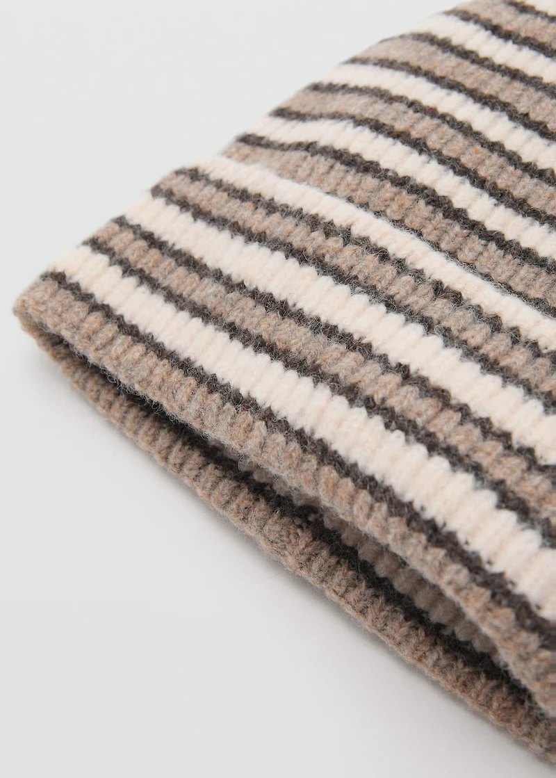 Striped knit hat