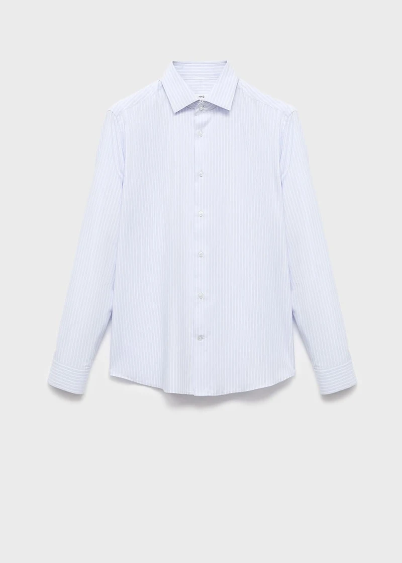 100% cotton striped slim-fit shirt