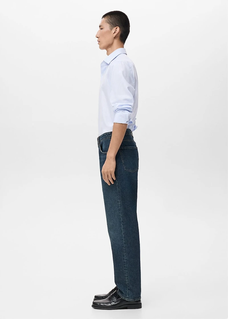 100% cotton striped slim-fit shirt