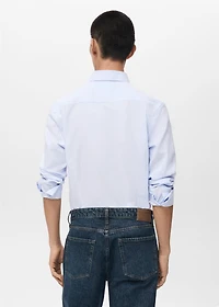 100% cotton striped slim-fit shirt