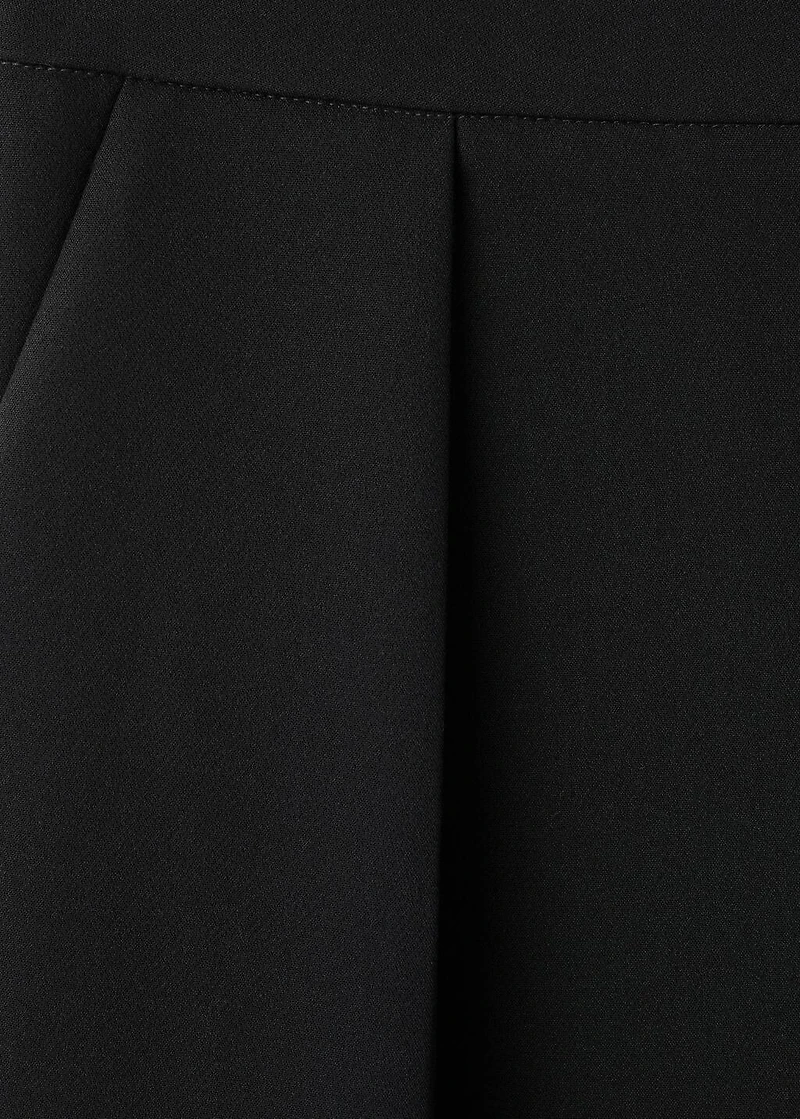 Pleated pants with zipper