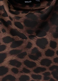 Leopard-print fitted dress