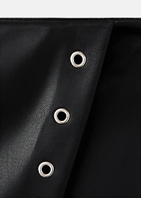 Leather-effect skirt with studs