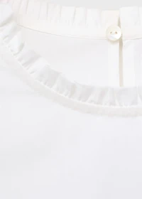 Ruffled cotton blouse