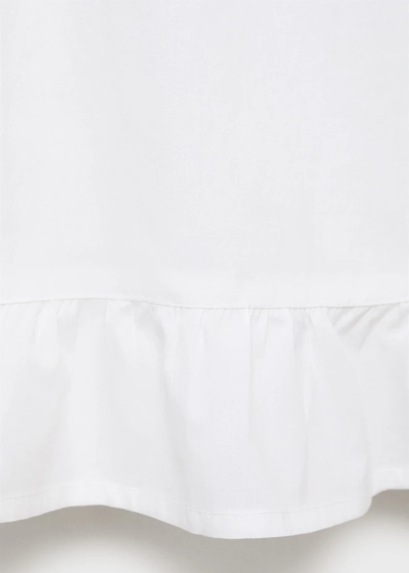 Ruffled cotton blouse