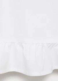 Ruffled cotton blouse